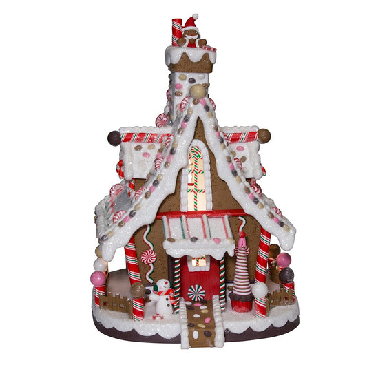 12" Lighted Gingerbread House with Corded Plug | Kurt Adler