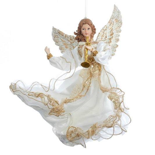 Kurt S. Adler J6064 Ornament, Ivory, White, Gold
