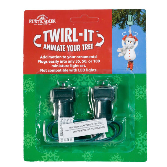 Kurt Adler Twirl-It Motor Pigtails, Set of 2, NOT for LED Lights, Christmas