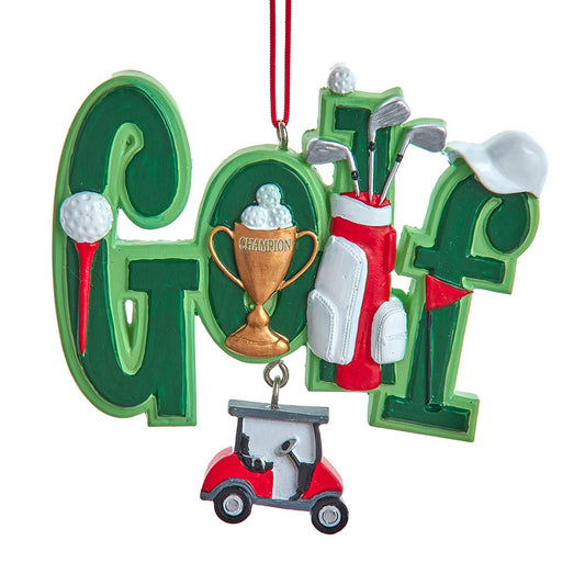 Golf Christmas Ornament 3.5 Inches