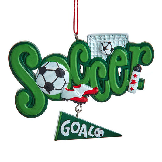 Soccer Christmas Ornament 4 Inch