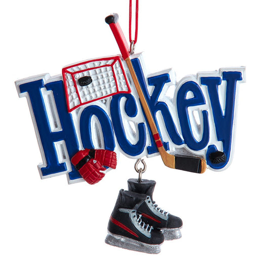 Hockey Christmas Ornament 3.75 Inch