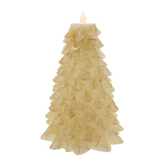 Kurt S. Adler Kurt Adler 9-inch Battery Operated Gold Christmas Tree LED Flicker Flame Candle