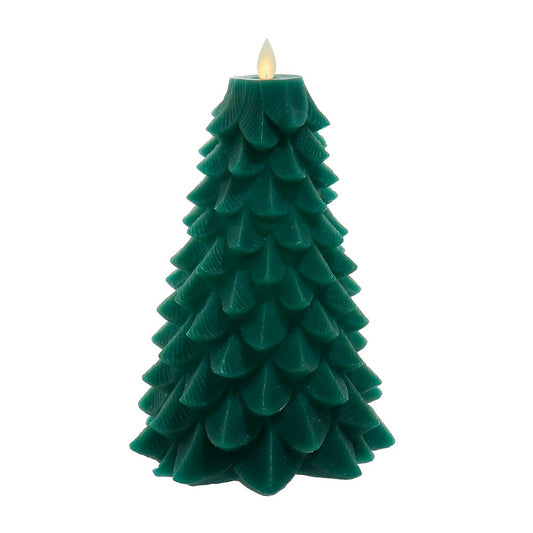 Kurt S. Adler Kurt Adler 9-inch Battery Operated Green Christmas Tree LED Flicker Flame Candle