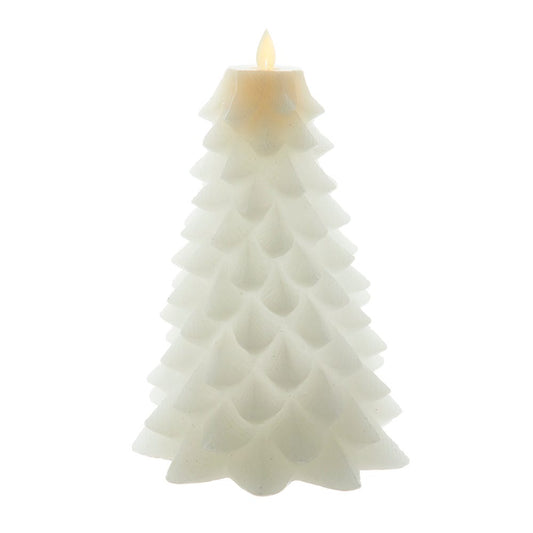 Kurt S. Adler Kurt Adler 9-inch Battery Operated White Christmas Tree LED Flicker Flame Candle