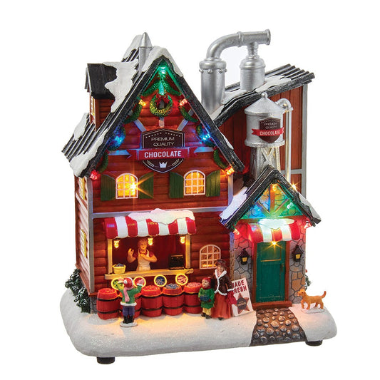 10.63" Battery-Operated Lighted Musical Chocolate Factory | Kurt Adler