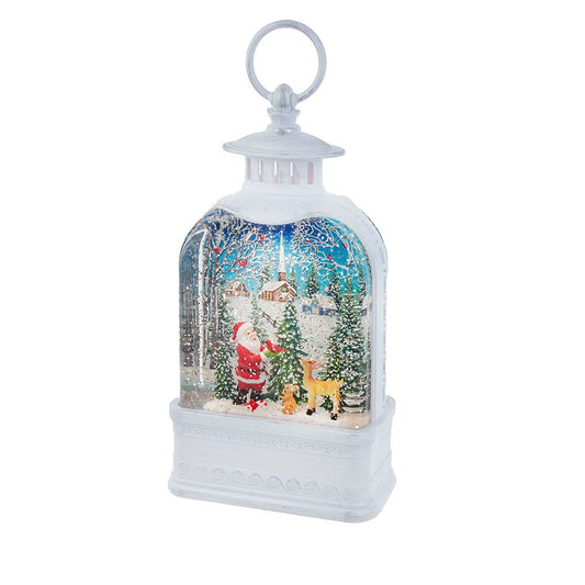 9.5-Inch Battery-Operated Lighted Santa Water Lantern