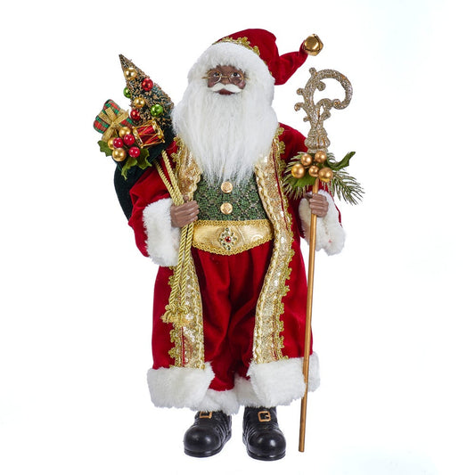 18" Kringle Klaus Black Santa | Kurt Adler