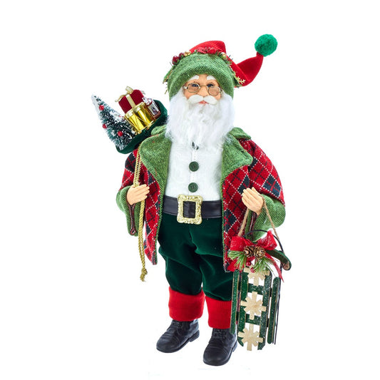 18" Kringle Klaus Red/Green Santa with Gifts | Kurt Adler