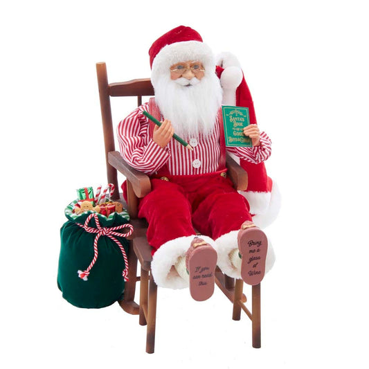 16" Kringle Klaus Santa Sitting in Chair | Kurt Adler