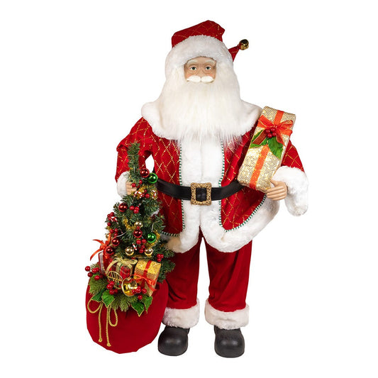 36" Kringle Klaus Santa with Bag & Tree | Kurt Adler