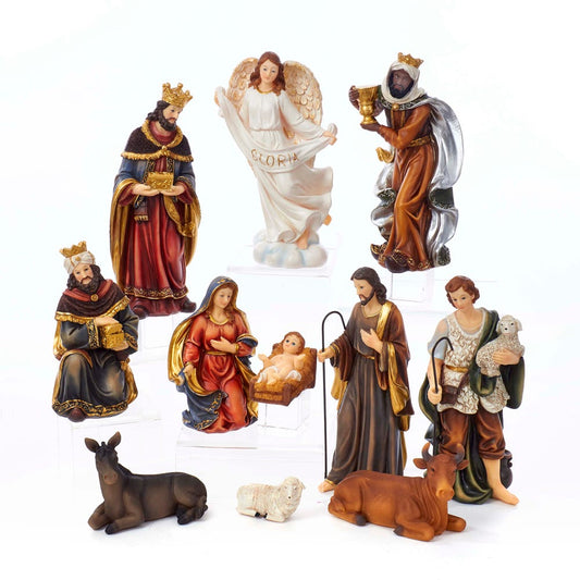 8.5" Poly Nativity Tabletop Set (11-Piece) | Kurt Adler