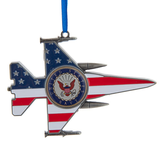 U.S. Navy™ Metal With Enamel Jet Ornament