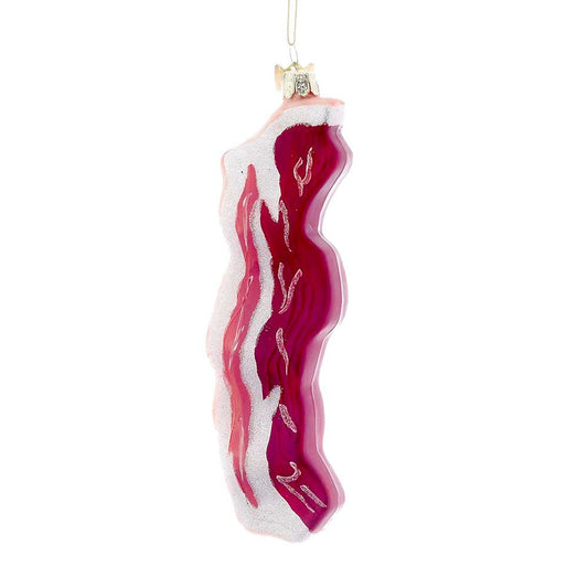 Noble Gems Slab of Bacon Glass Christmas Ornament Pork Meat Breakfast NB0990 New