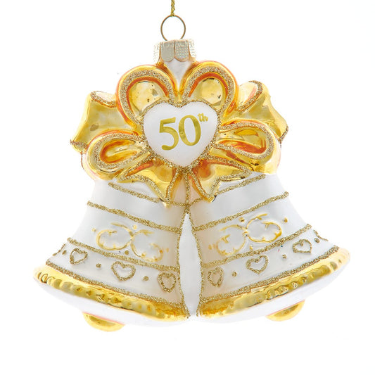 Kurt Adler 4-Inch Noble Gems™ Glass 50th Anniversary Bell Ornament