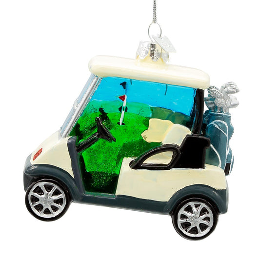 Kurt Adler 4-Inch Noble Gems™ Glass Golf Cart Ornament