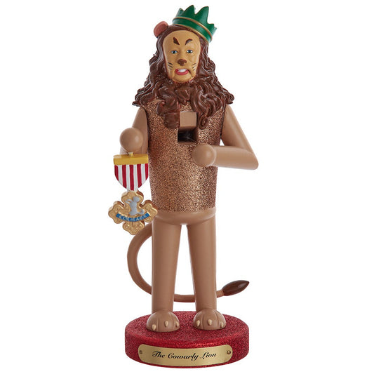 Wizard of Oz Kurt Adler 10-Inch Cowardly Lion Nutcracker, Brown