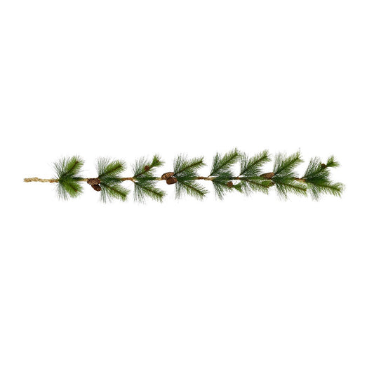 4' Needle Pine Rope Garland with Pinecones | Kurt Adler
