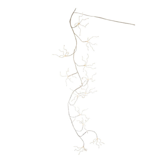 Kurt S. Adler 6-Foot Silver Bark Warm White Fairy Light Garland