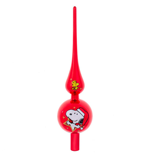 12" Snoopy Glass Tree Topper | Kurt Adler