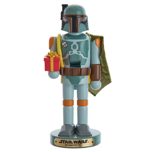 STAR WARS Kurt Adler 10-Inch Boba Fett with Present Nutcracker