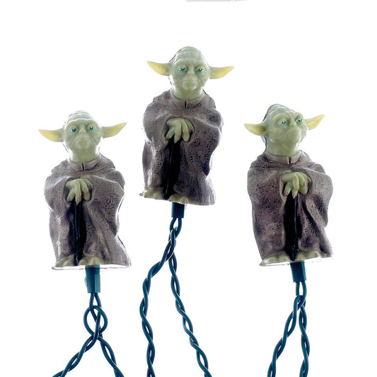 UL 10-Light Plastic Yoda Light Set | Kurt Adler