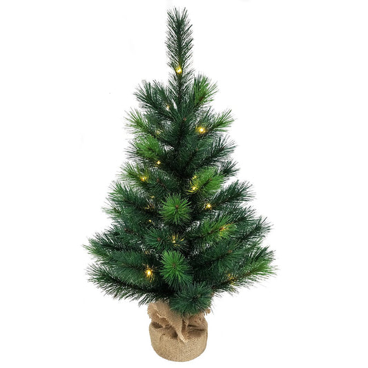 2.5' Battery-Operated Pre-Lit Mini Pine Tree | Kurt Adler