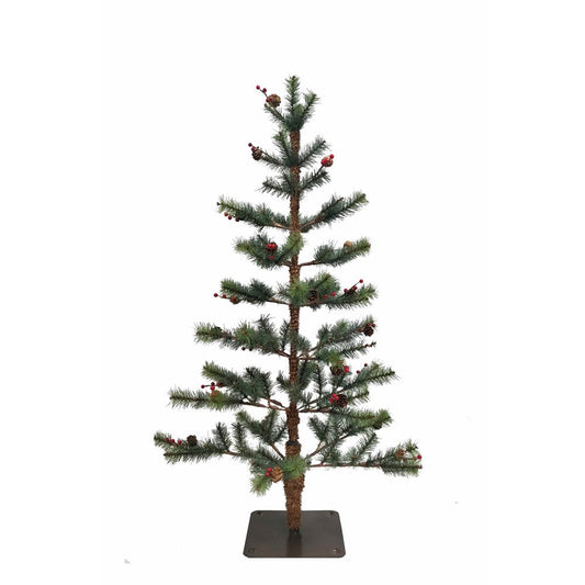 Kurt S. Adler Pine Pinecones and Berries Tree, 36-Inches, Green