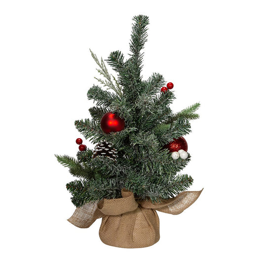Kurt S. Adler 18-Inch Pinecones, Balls, and Berries Tree with Burlap