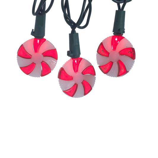 Kurt Adler 20-Light Red Candy LED Light Set [並行輸入品]