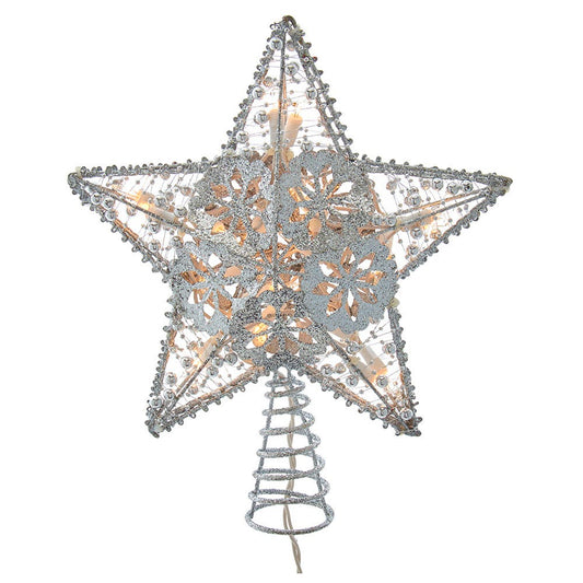 Kurt S. Adler UL0913S Lighted Treetopper, Silver