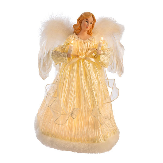 Kurt S. Adler Kurt Adler 10-Light Ivory Angel, 12-Inch Treetop