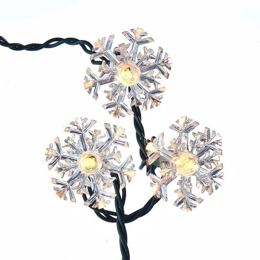 Kurt Adler Indoor/Outdoor UL 35 Double Layer Snowflake Reflector Set Lights