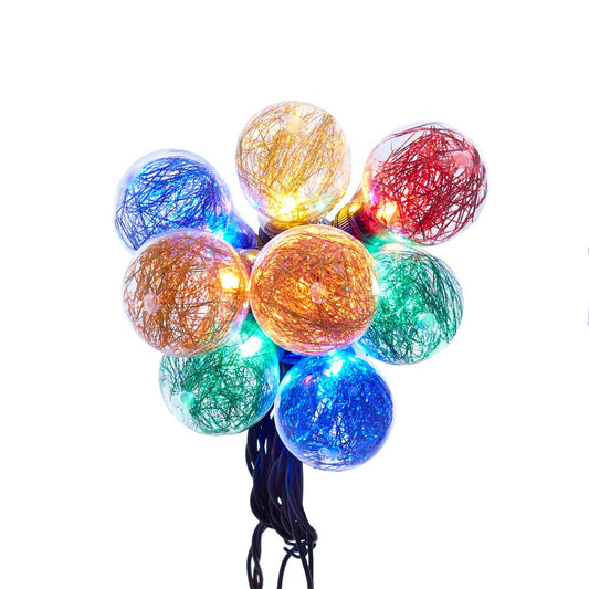 UL 10-Light LED Tinsel A19 Multi-Color Light Set | Kurt Adler