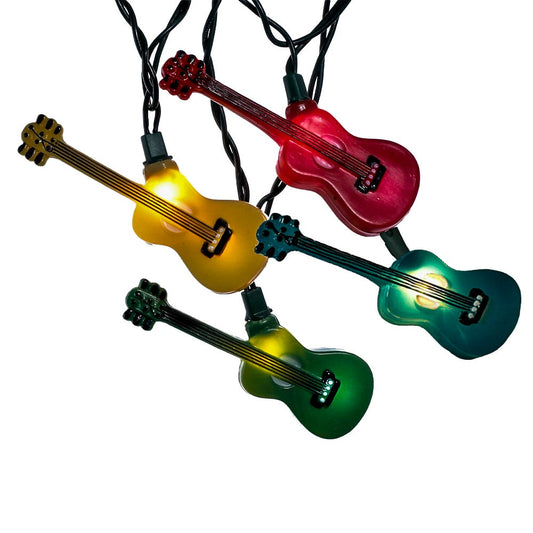 Kurt Adler UL1855 Multi-Colored Guitar Light Set, 10 Light