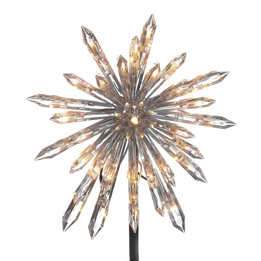 Kurt S. Adler Kurt Adler UL 30-Light Crystal Snowflake Treetop, 11.25in, Clear