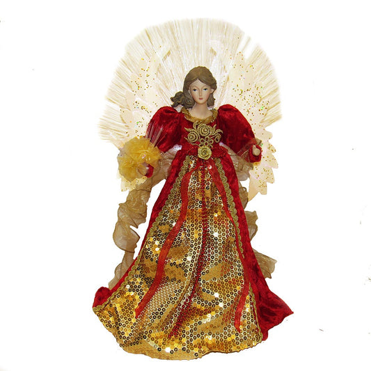 18" Rose/Gold Multi-LED Fiberoptic Angel Tabletop | Kurt Adler