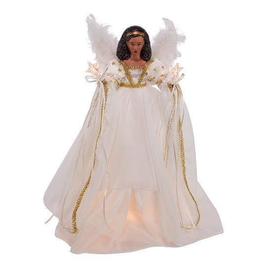 UL 10-Light Black Angel Tree Topper