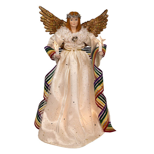 UL 10-Light 14" Pride Angel Tree Topper | Kurt Adler
