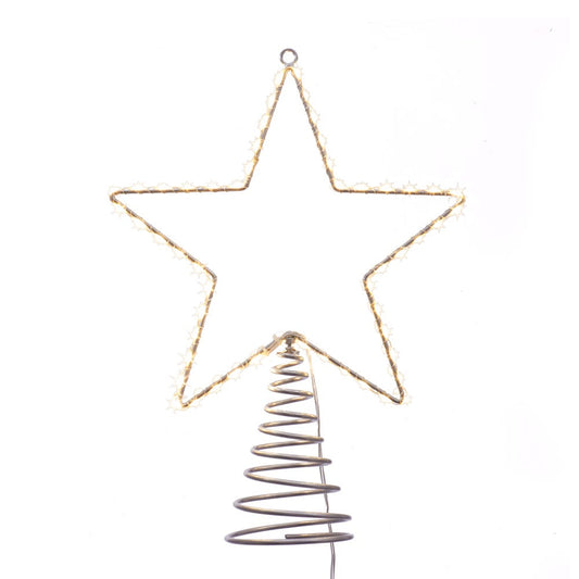 Kurt S. Adler Kurt Adler 13-Inch Metal Lighted LED Star Treetop, Silver