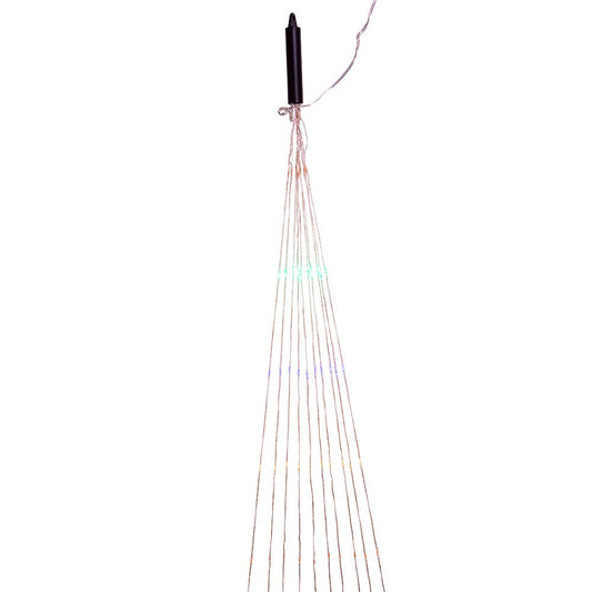 78" Silver Nylon 200 Multi-Color LED String Lights | Kurt Adler
