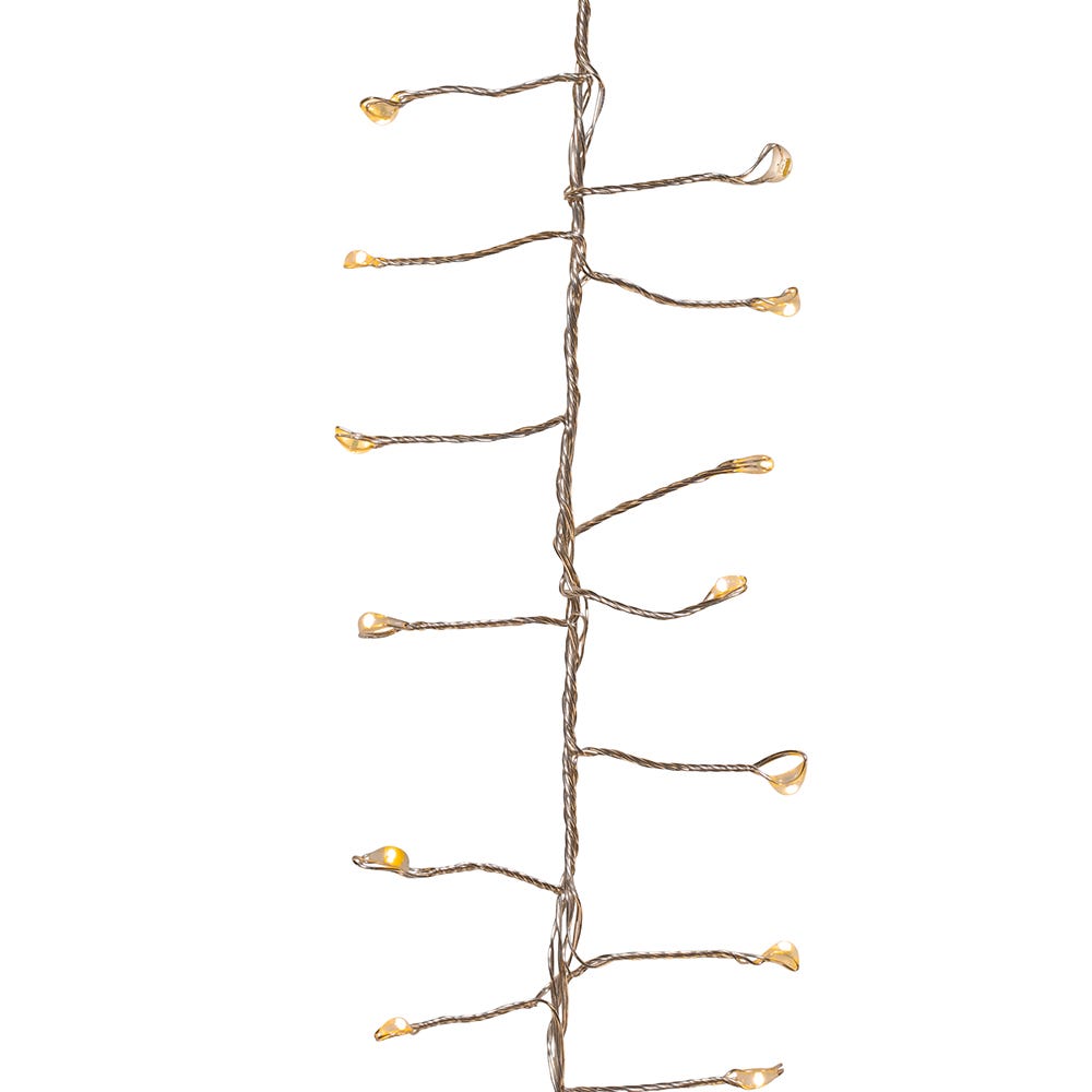 Kurt S. Adler UL2602WW 8' Silver Cluster String with Warm White LED Fairy Twinkle Lights