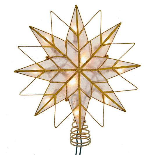 Kurt S. Adler UL3168 Lighted Treetopper, White, Gold