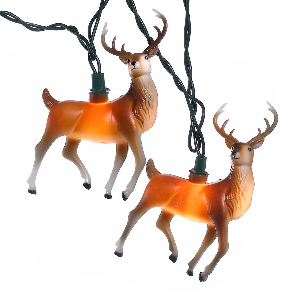 Kurt Adler 10-Light 4.5-Inch Plastic Deer Light Set
