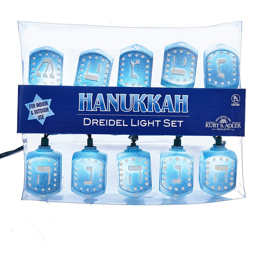Kurt S. Adler Kurt Adler UL 10 Hanukkah Dreidel Light Set