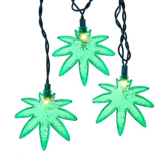 Kurt S. Adler UL 10 Cannabis Set Novelty Lights, Multi