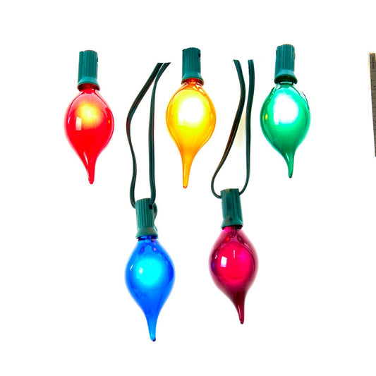Kurt S. Adler UL 10-Light G45 Multicolor Teardrop Light Set
