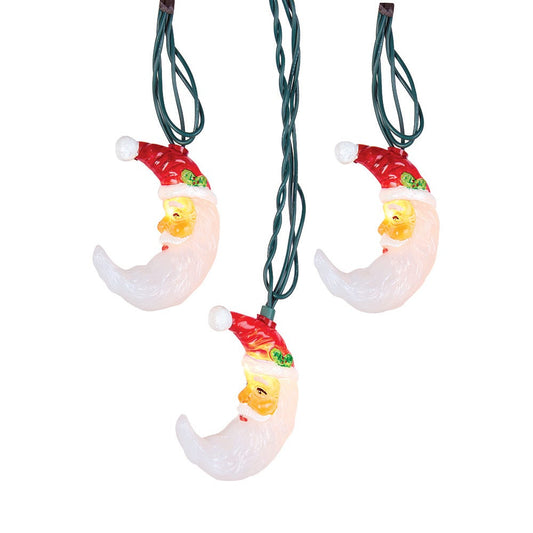 Kurt S. Adler UL 10 Santa Moon Face Light Set, 144-Inches, Multi-Colored