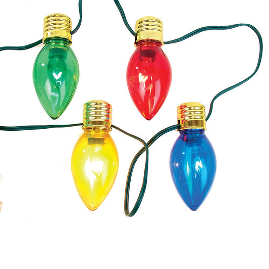 Kurt S. Adler UL 10 Multi-Colored Giant C7 Bulb Light Set, 144-Inches