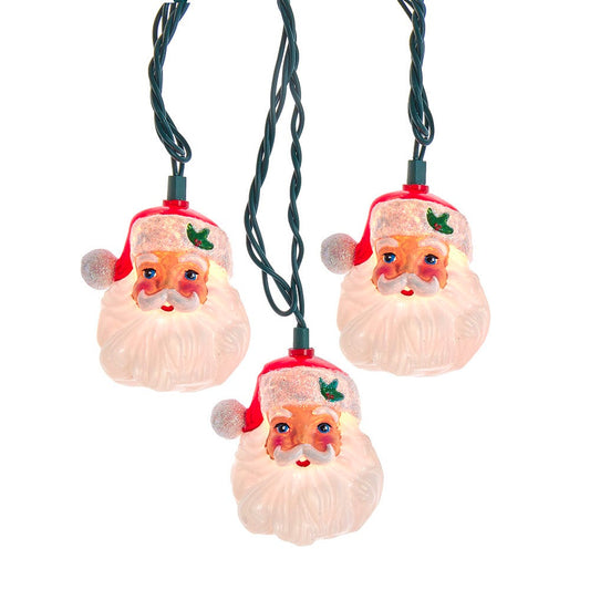 Kurt S. Adler UL 10 Santa Head Light Set, 144-Inches, Multi-Colored